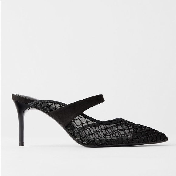zara black mules